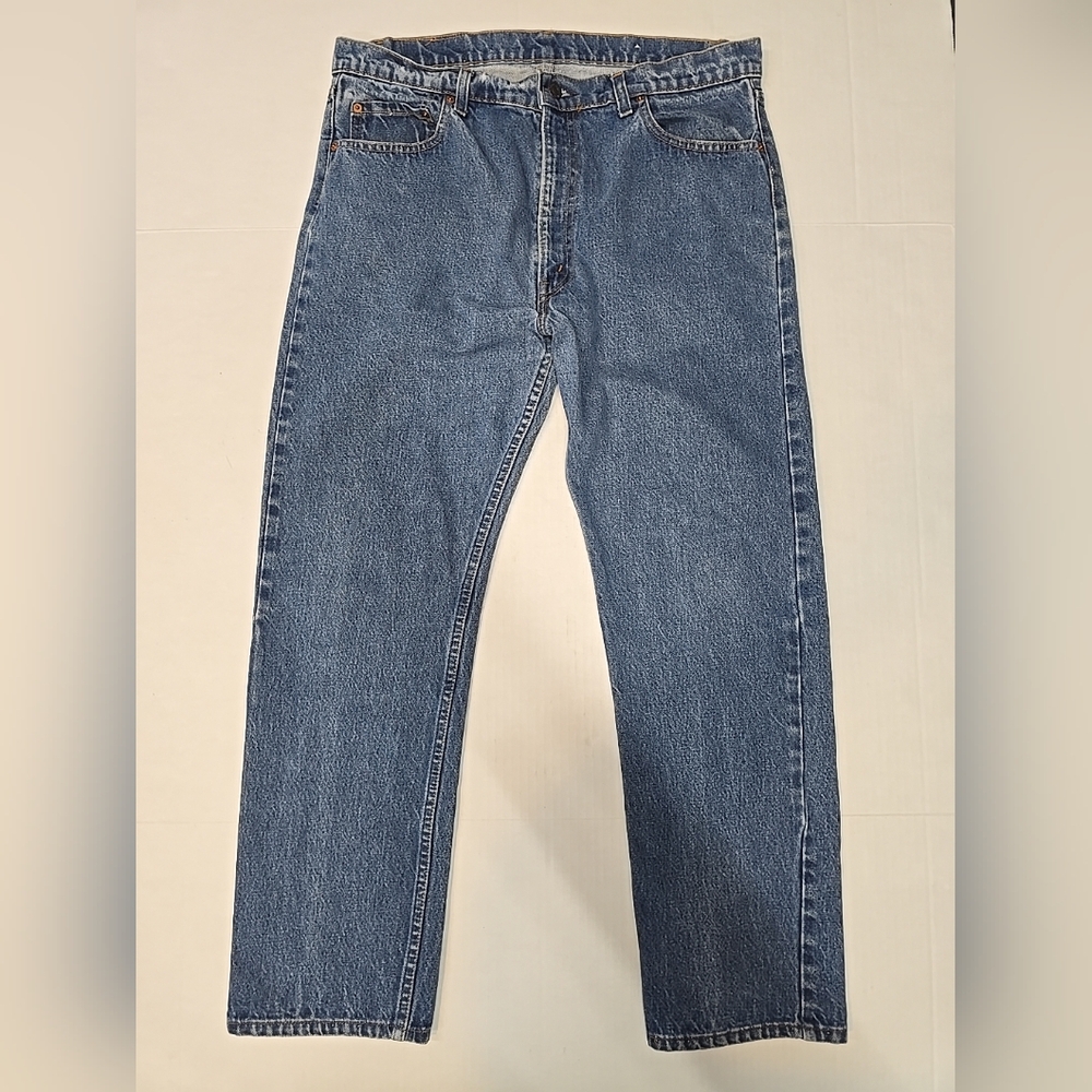 Levi's 505 Blue Jeans Med Wash Vintage 80S Made In USA Year 1985 Sz 38x30